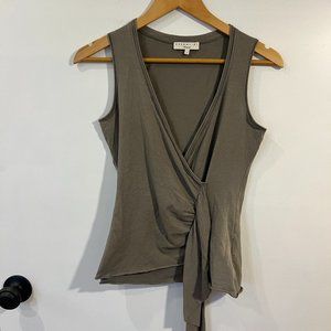 NWOT Essentiel Antwerp Dark Grey Wrap Tank Size 1